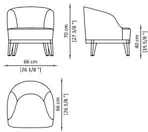 Paolo Castelli Кресло из нубука с подлокотниками Venice sun-id-1369521 - Вид №12
