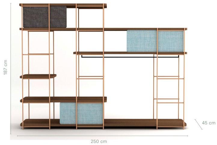 Momocca Гардеробная из стали и дерева Julia Jv04 - Вид №2