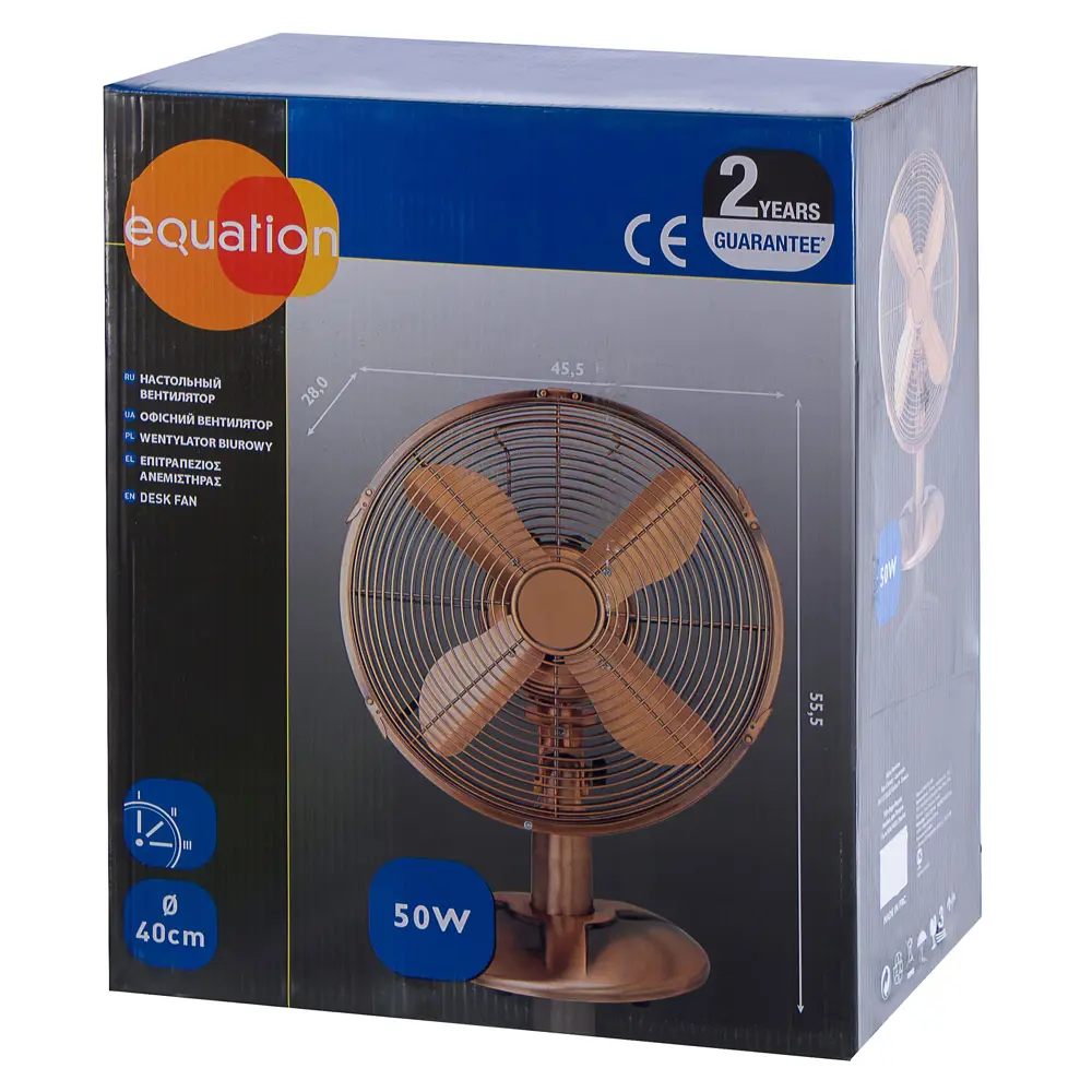 Вентилятор настольный Equation D40 см 50 Вт STLM-2104311 - Вид №3