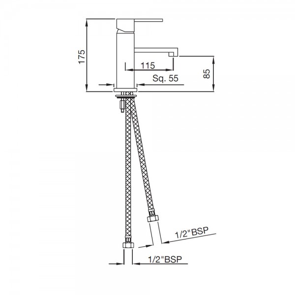 LEB-ABR-45011B Смеситель для раковины Artize Le Blanc Античная бронза  - Вид №1