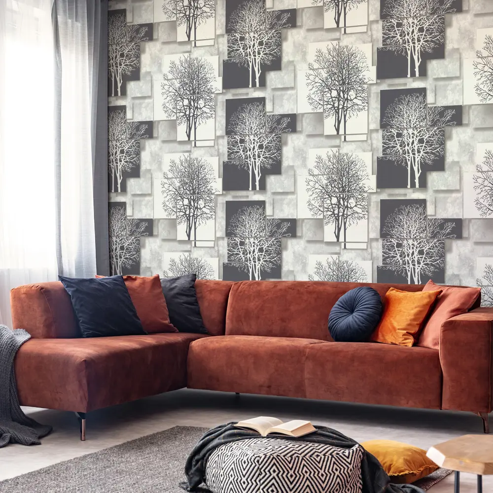 Обои флизелиновые Аспект Ру Каскад бело-черные 1.06 м 70369-14 STLM-2197630 - Вид №3