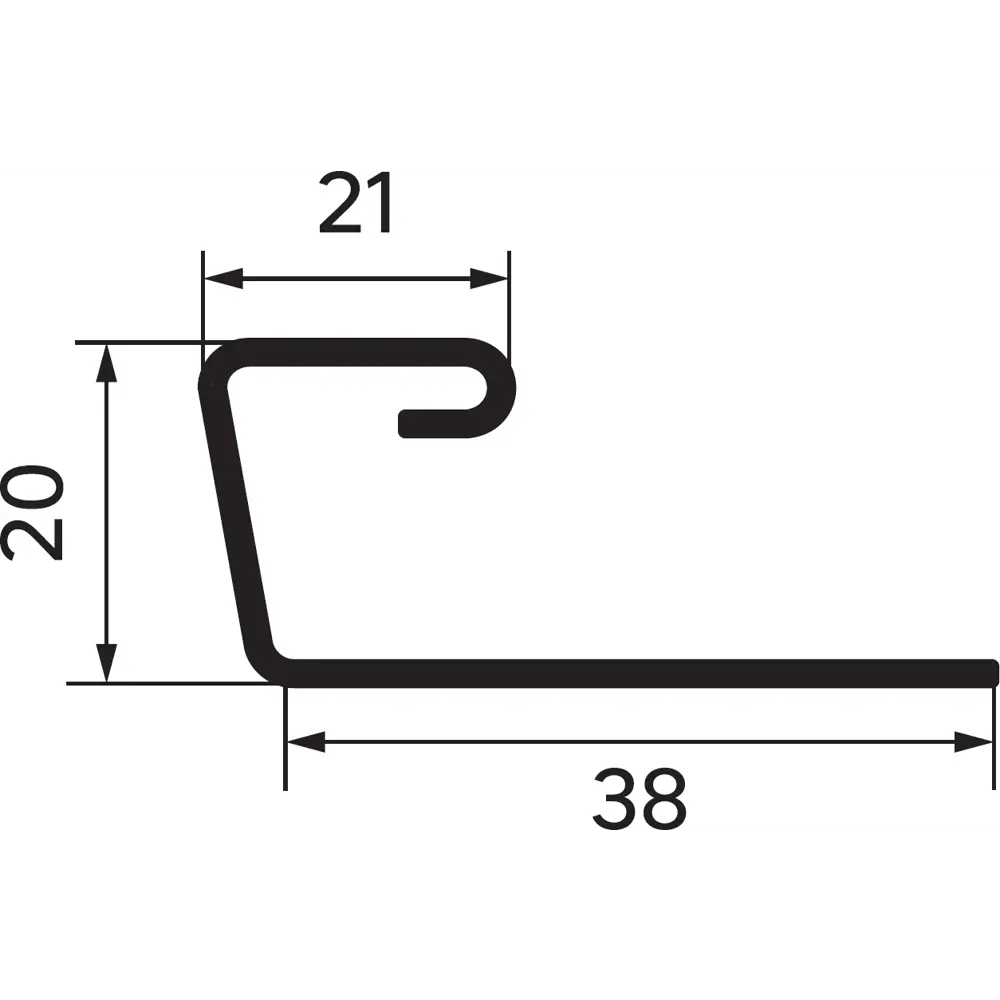 83577619 J-профиль Artens 3000 мм цвет ваниль STLM-0041987  - Вид №1