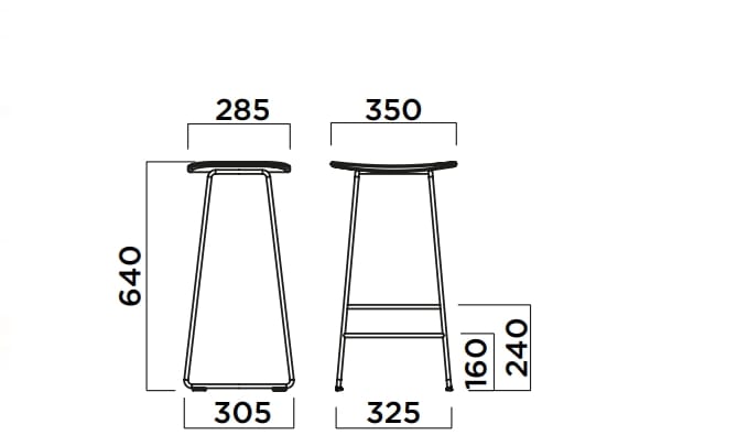 Высокий металлический табурет с мягким сиденьем Infiniti Klejn ARCH-00128067 - Вид №4