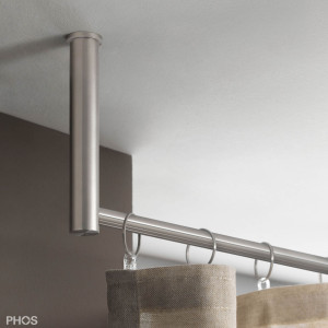 VS20-140E1800-D Комплект карнизов: 180 см с 2 концевыми кронштейнами (большое расстояние до потолка) PHOS