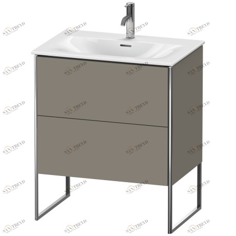 XS452309292 Тумбочка напольная XSquare #XS4523 710 x 478 мм Каменно-серый шелковисто-матовый лак Duravit