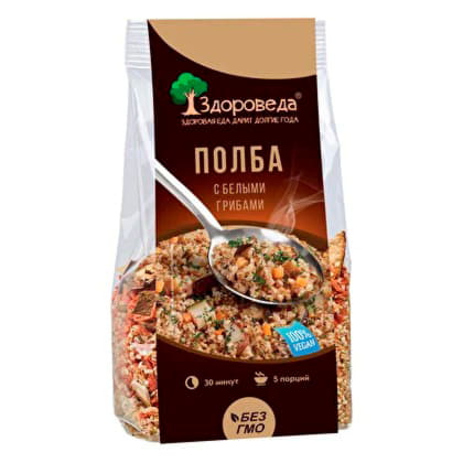 Полба с белыми грибами и овощами Здороведа 250 г Santreyd 13083