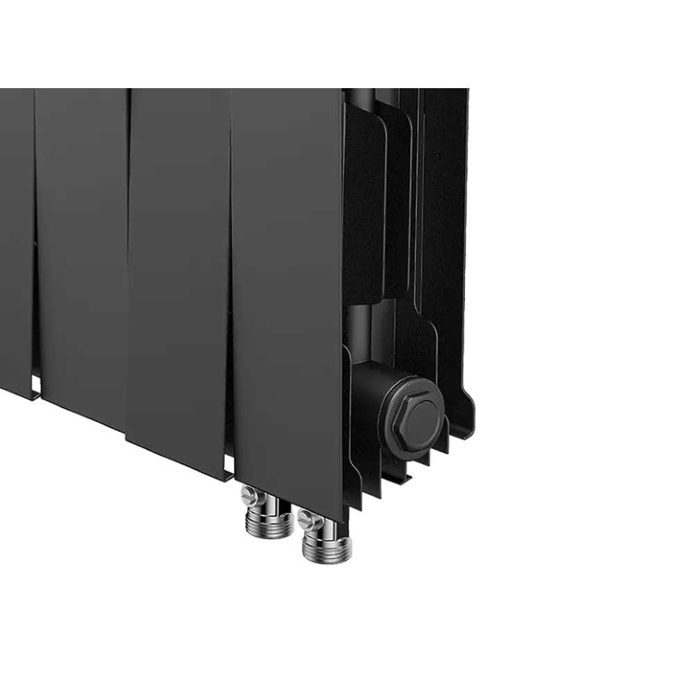 Радиатор секционный Royal Thermo Pianoforte VDR 200/100 16 секций нижнее правое подключение биметалл черный 86733740 STLM-2016657  - Вид №2