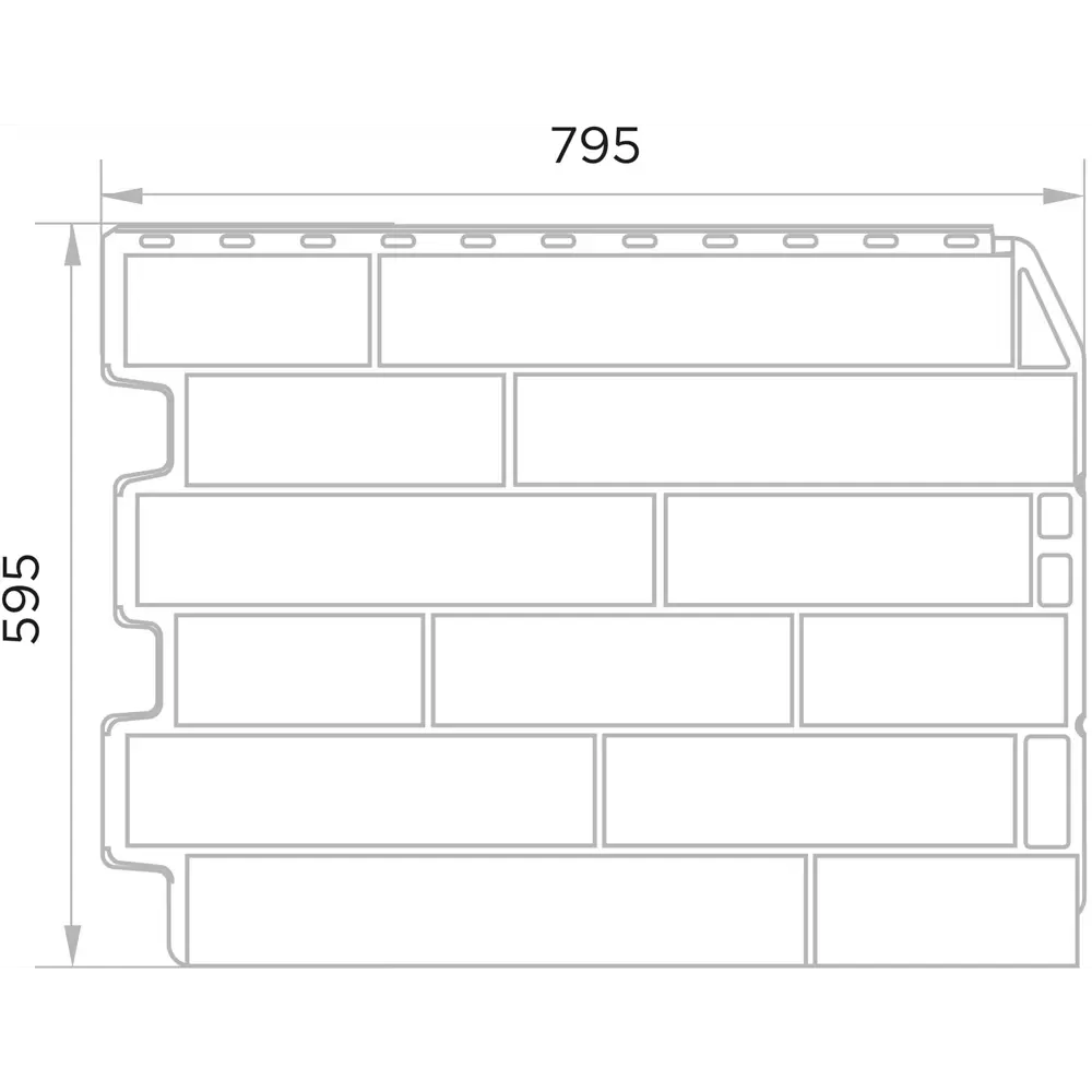 Панель фасадная полипропилен 595x795 мм цвет светло-бежевый FINEBER Нет STLM-2064008 - Вид №1