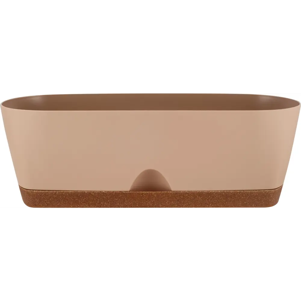 Балконный ящик INGREEN Wood 40 см коричневый овальный 89416386 STLM-1570346 - Вид №1