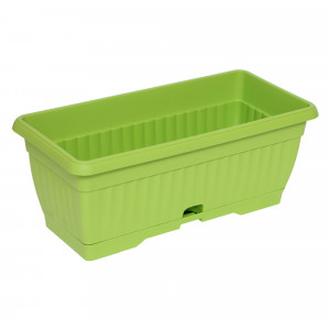 89095026 Балконный ящик 19x16x40 см v12.2 л пластик зеленый киви