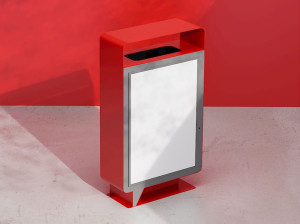 Наружные металлические стойки для мусора