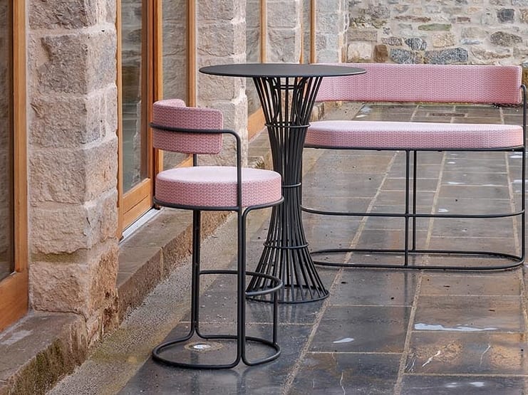 Стальной высокий круглый садовый стол iSimar Болония ARCH-00032959