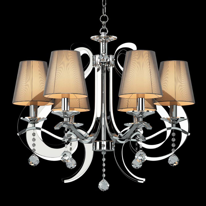 Люстра дизайнерская School хром 1306/C NEWPORT ДИЗАЙНЕРСКИЕ, СВЕЧИ 057662 Хром  - Вид №1