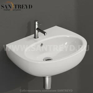 GR065BI Подвесная раковина настенная овальная Ceramica Globo GRACE белая