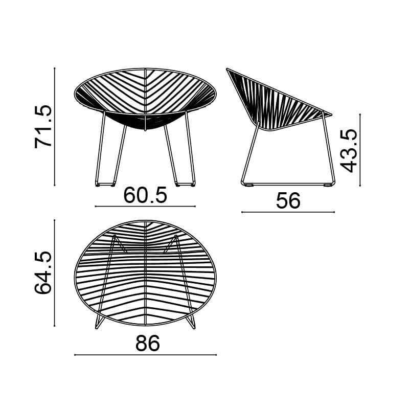 Стальной сани сад стул Arper ARCH-00047382 - Вид №16