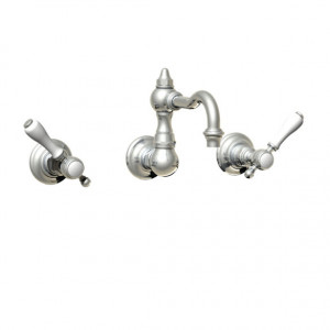 19.262 Встраиваемый настенный смеситель для раковины на 3 отверстия / ручка из фарфора HORUS Range Julia Victoria