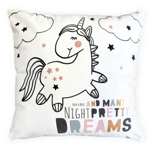 Декоративная подушка SEASONS 'Единорог' 40x40 см - неоклассика в детском стиле 89434242