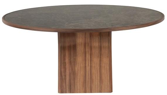 Tonin Casa Круглый стол из ореха и столешница из керамогранита Still sun-id-1377539 - Вид №1
