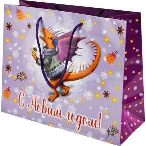 89334801 Пакет подарочный «С Новым годом» 32x26 см цвет разноцветный STLM-0819607