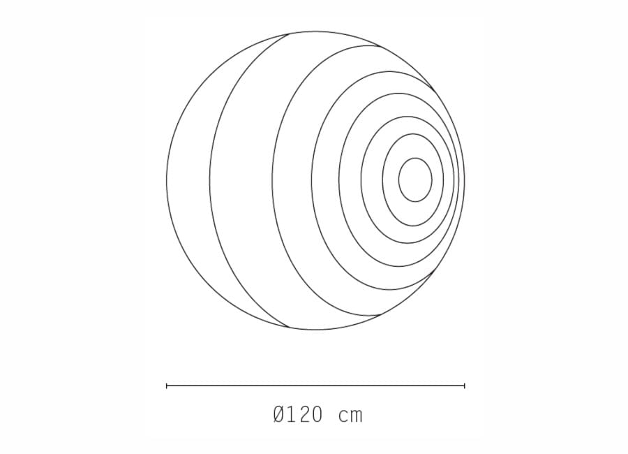 Круглый шерстяной ковер с геометрическим рисунком VERPAN Panton ARCH-00080520 - Вид №3