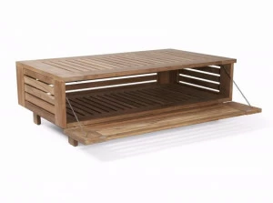 Skargaarden Прямоугольный столик для сада из тика с местом для хранения вещей Skanör