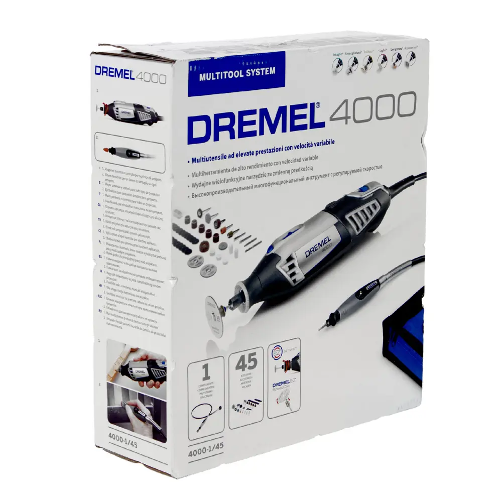 Гравер Dremel 4000-1/45, гибкий вал и набор насадок 45 шт STLM-2172322 - Вид №4