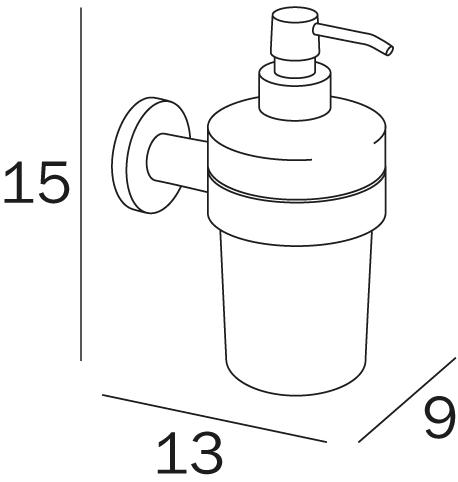 INDA® Настенный дозатор мыла из матового стекла Touch A46670 - Вид №2