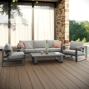 BEGINIA Aldan — садовый комплект с алюминиевым столом, диваном и креслами 89381722