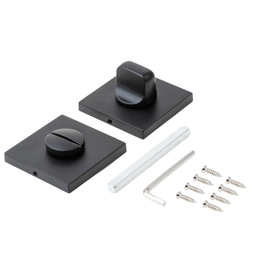 Завертка дверная квадратная Armex WC-3003 алюминий цвет черный STLM-2108438 - Вид №1