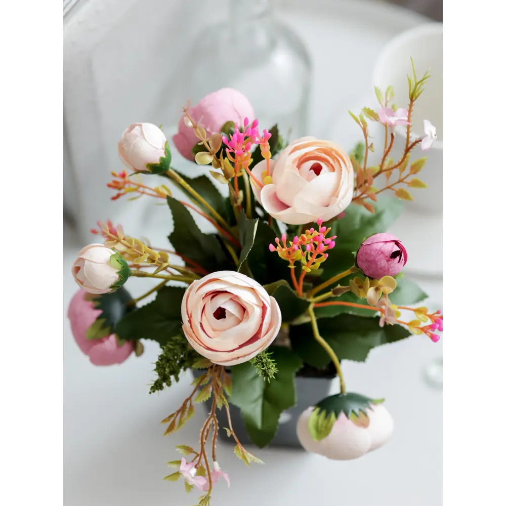 89356240 Искусственное растение в горшке камелия h30 см цвет розовый STLM-0949621 Santreyd  - Вид №8