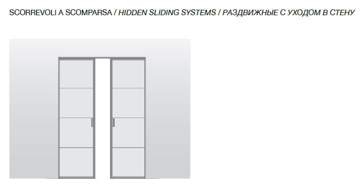 Раздвижные стеклянные двери для шкафов Longhi Aluminiun Chic-Doors ARCH-00138050 - Вид №11