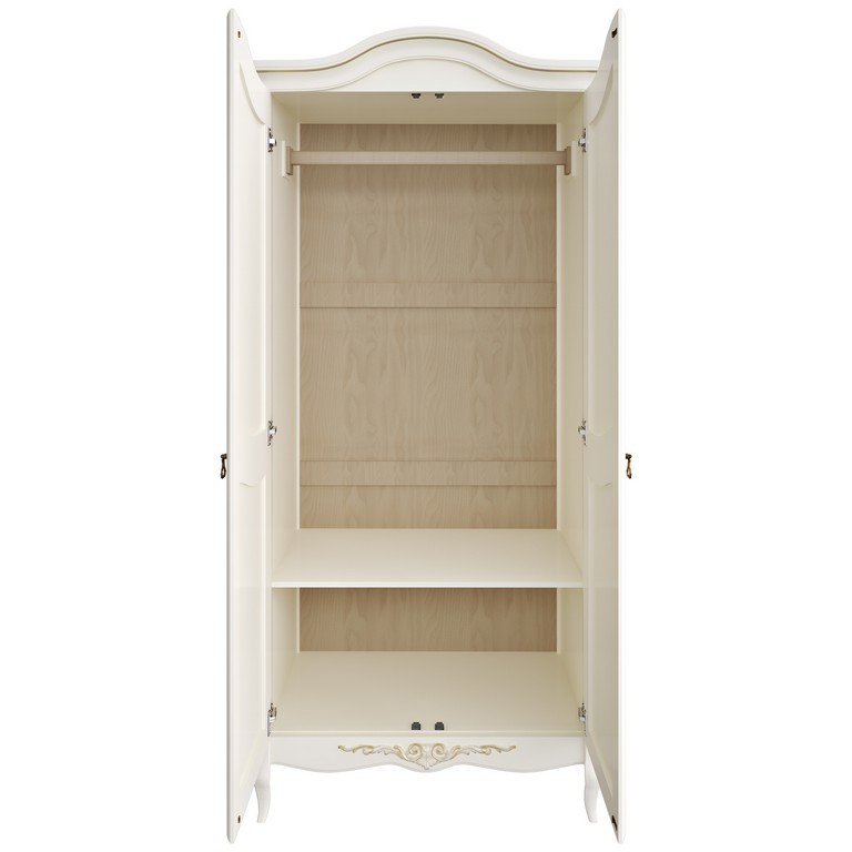 Шкаф распашной в спальню с 2 дверцами белый с серебром Silvery Rome KREIND SILVERY ROME 00-3880055 Разноцветный;белый Santreyd  - Вид №2