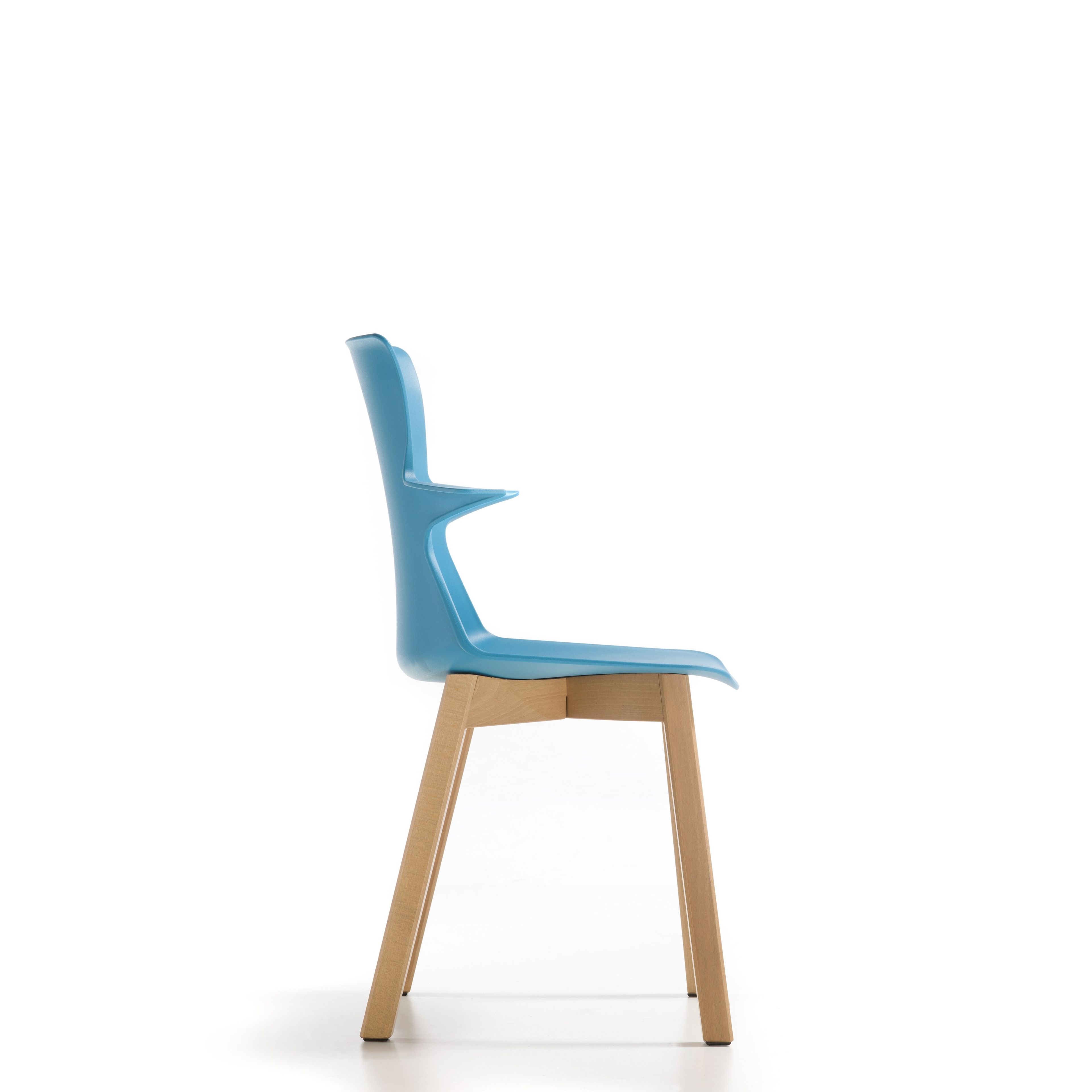 Стул из инженерного пластика со встроенной подушкой и деревянной рамой GABER тема ARCH-00132516 - Вид №1