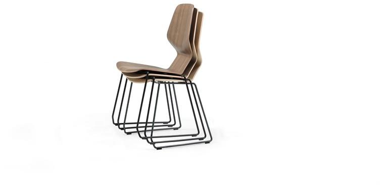 prostoria Стул из фанеры, штабелируемый салазками Oblikant sun-id-1469508 - Вид №1