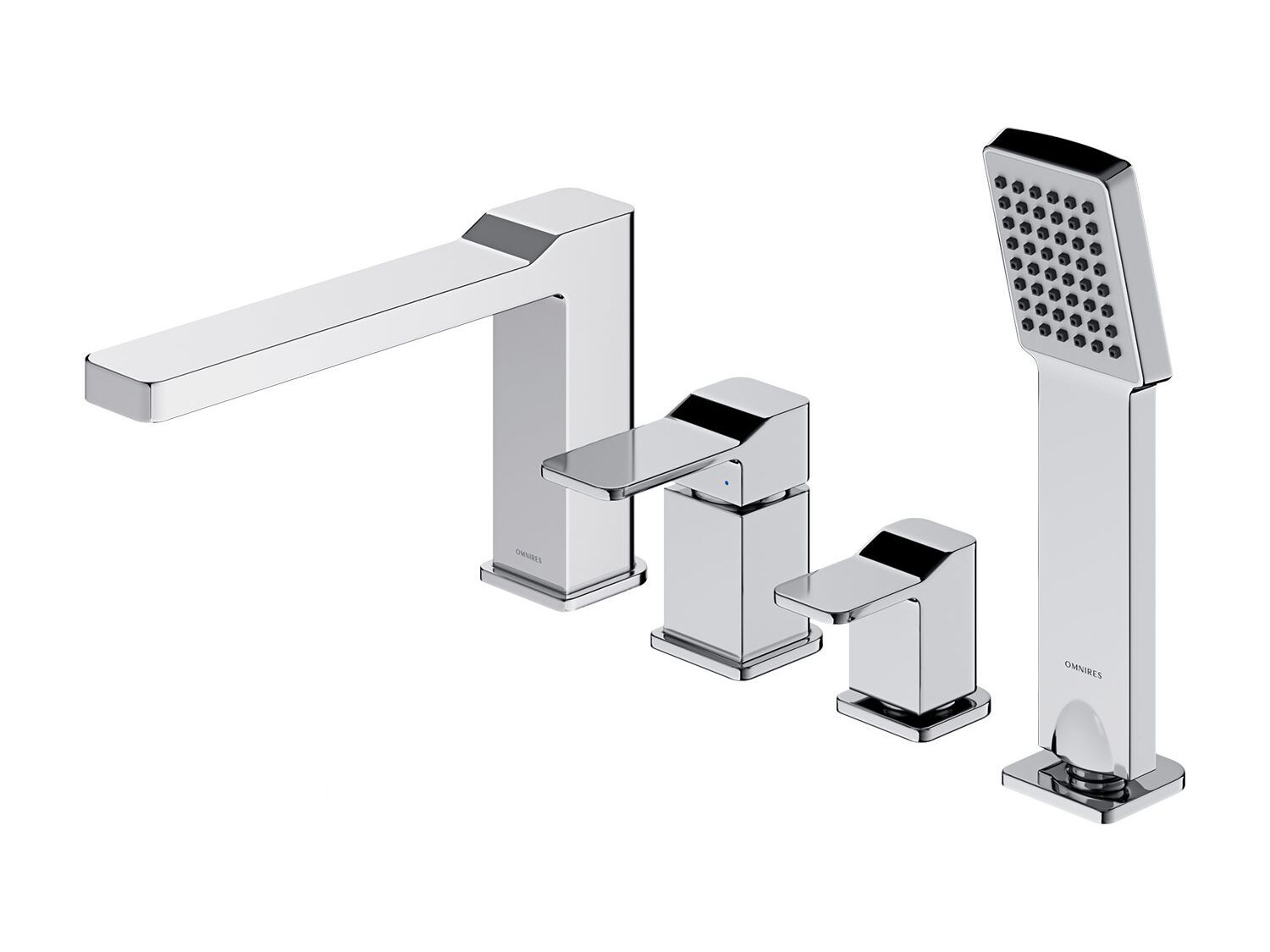 Смеситель для ванны с 4 отверстиями и ручным душем OMNIRES слайд ARCH-00066333