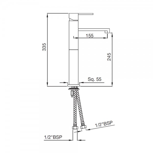 LEB-WHM-45009B Смеситель для раковины Artize Le Blanc Матовый белый  - Вид №1