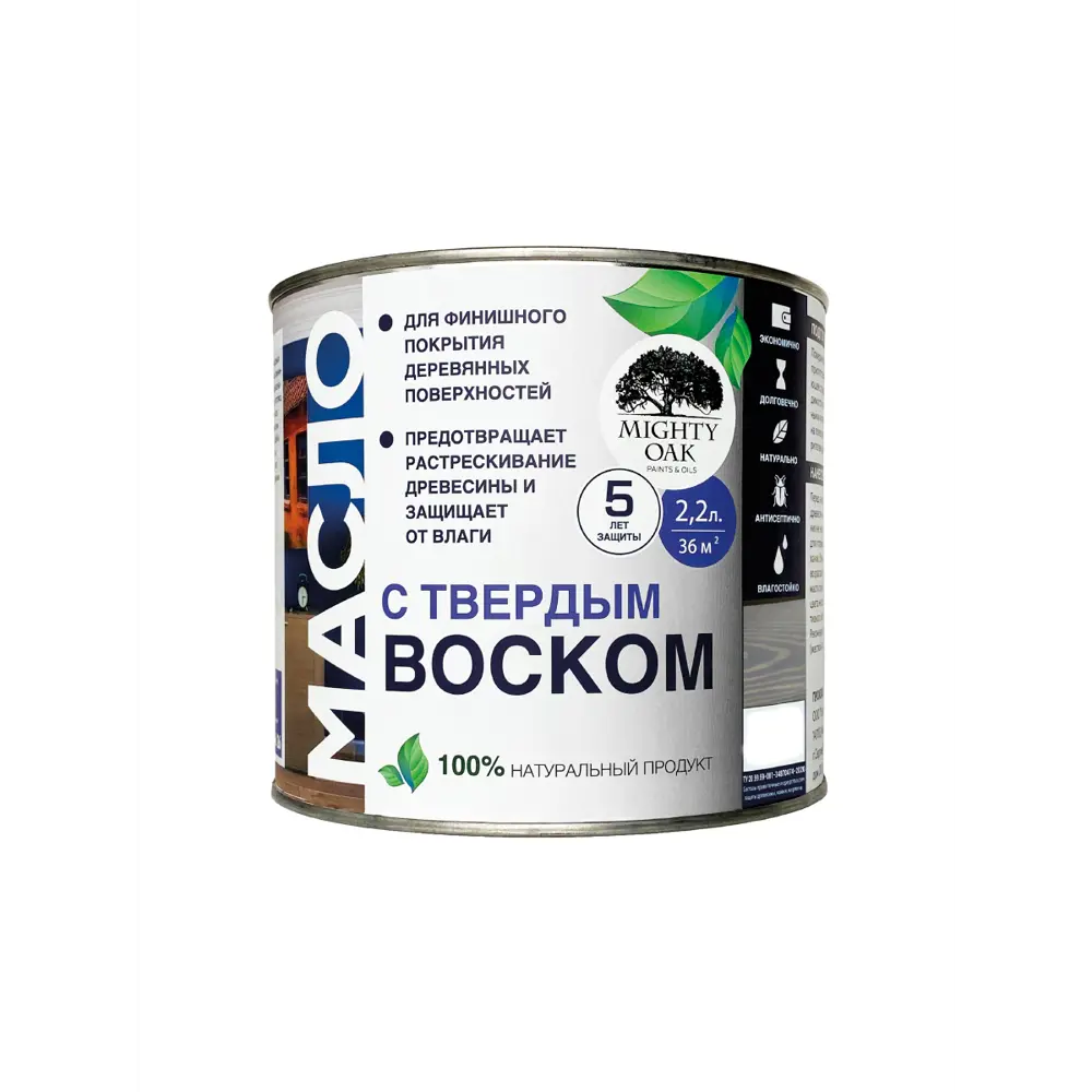 Масло-воск MIGHTY OAK для дерева графит - защита и естественная текстура 89364165 STLM-0859247