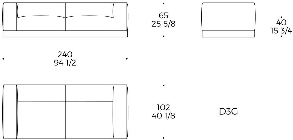 Liu Jo Living Collection 3-х местный тканевый диван Urban fan Cpd - Вид №5