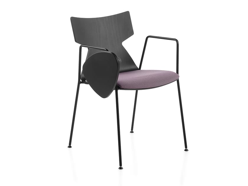 Стул для конференций из бука с опрокидыванием Kastel Kimbox Wood ARCH-00041769