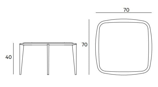 Квадратный журнальный столик из натурального камня Henge BIG BANG ARCH-00029748 - Вид №4