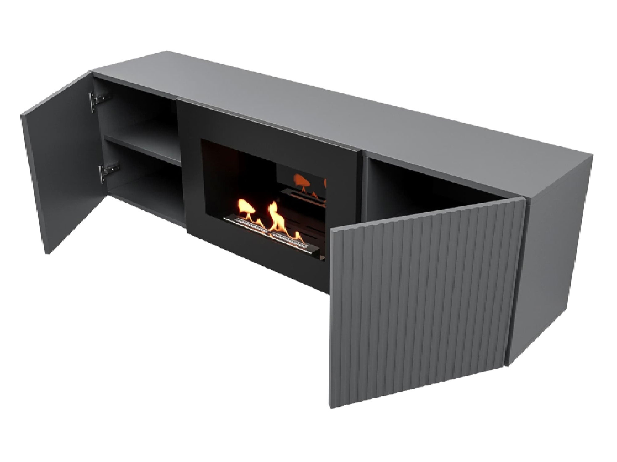 9101966 Биокамин с тумбой Firelight BFP/P-1400L черный STDN-0065450 - Вид №4