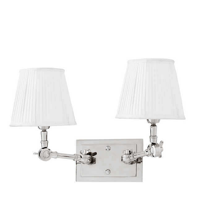 Бра Wentworth Double White от Eichholtz 107223 EICHHOLTZ ПОД СТАРИНУ 059765 Белый;хром  - Вид №1