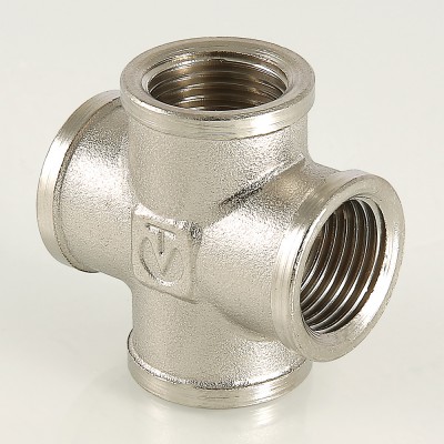 VTr.760.N.0004 Фитинг резьбовой – крестовина Valtec 1/2"  - Вид №10