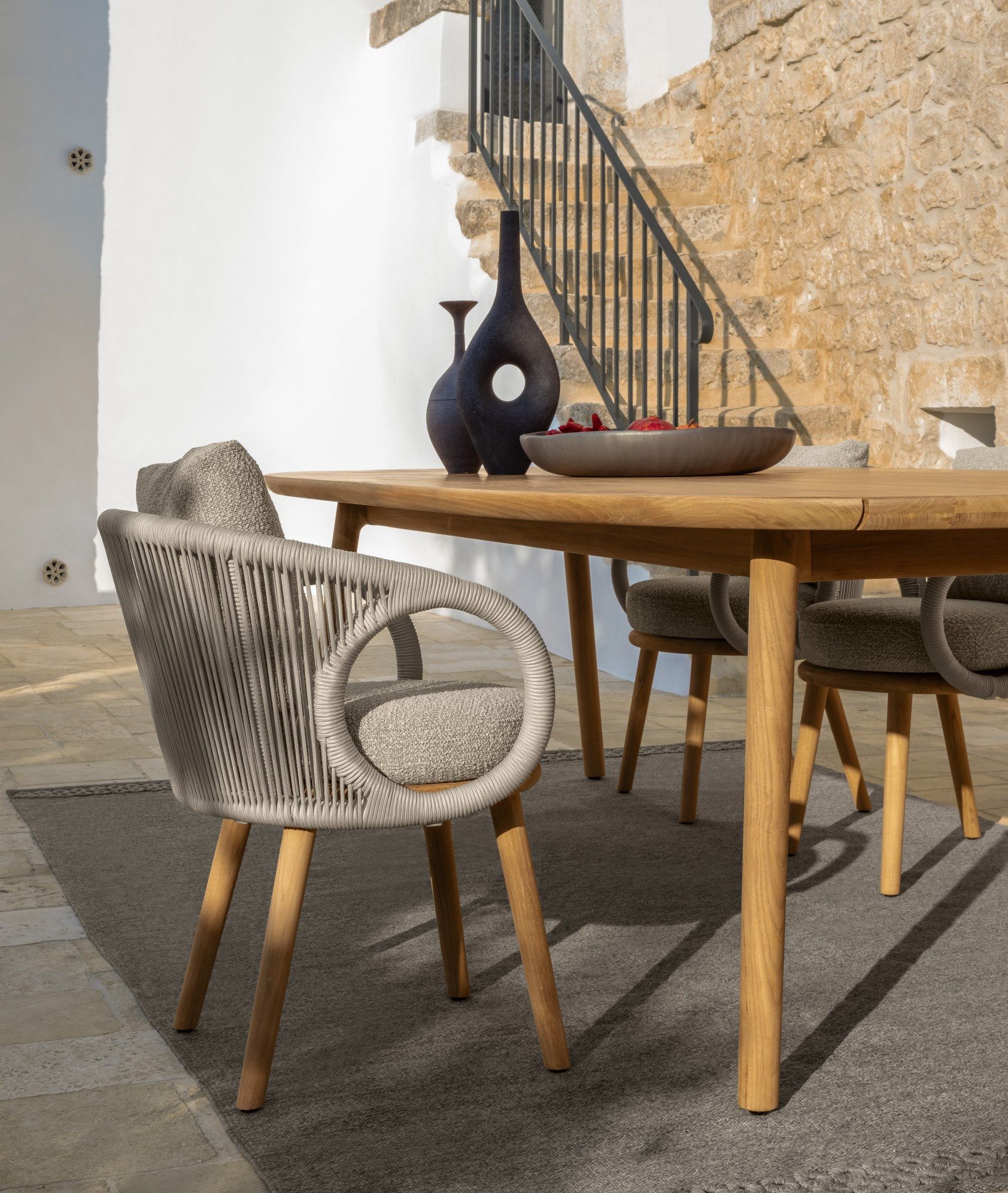 Стол из тикового дерева Talenti Karen ARCH-00067418 - Вид №2