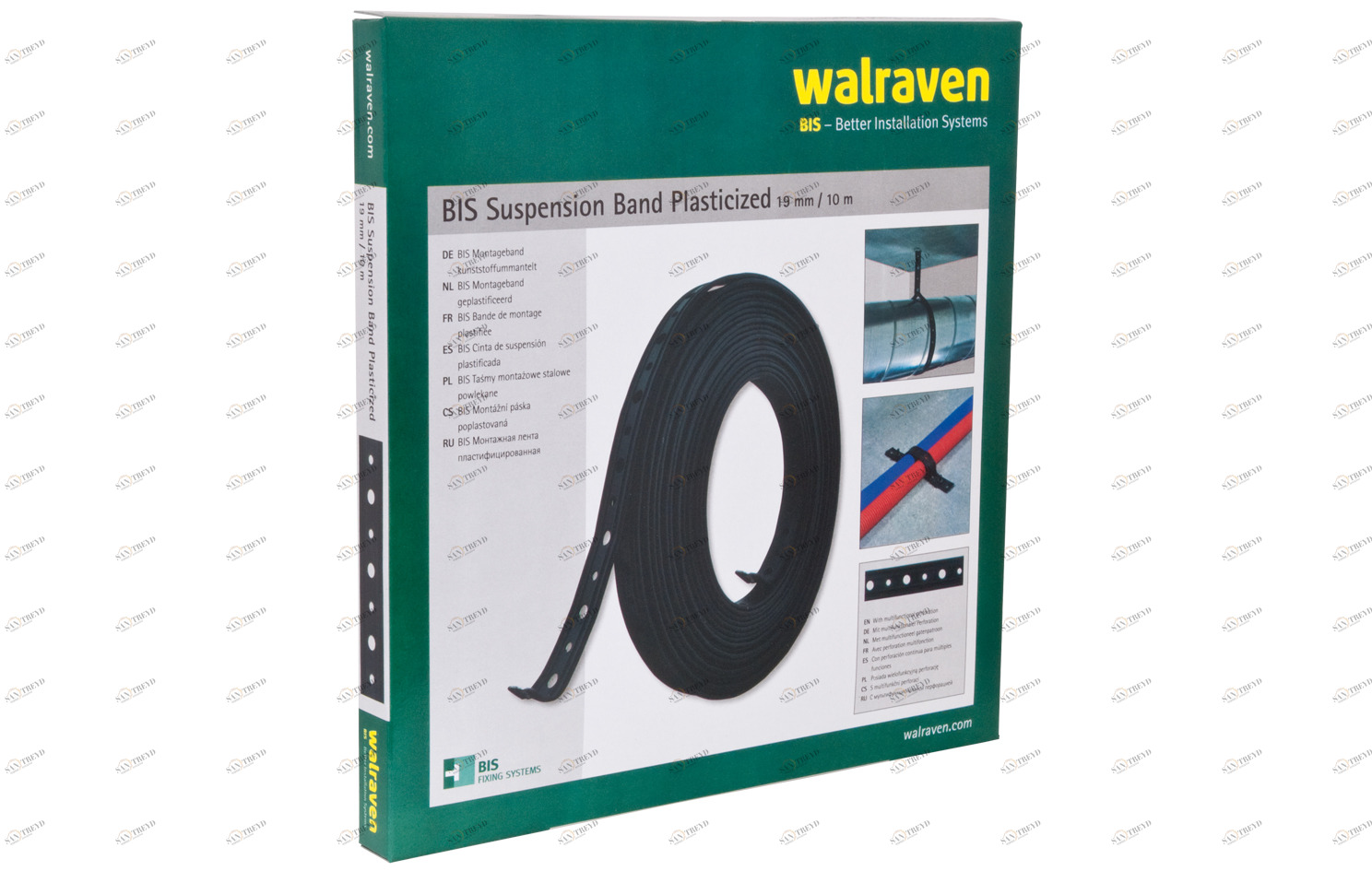 0832714 Монтажный элемент BIS Перфолента пластифицированная монтаж обычных и вентиляционных труб WALRAVEN 