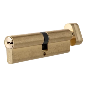 Цилиндр Apecs SM-90(40C/50)-C-G, 40x50 мм, ключ/вертушка, цвет золото