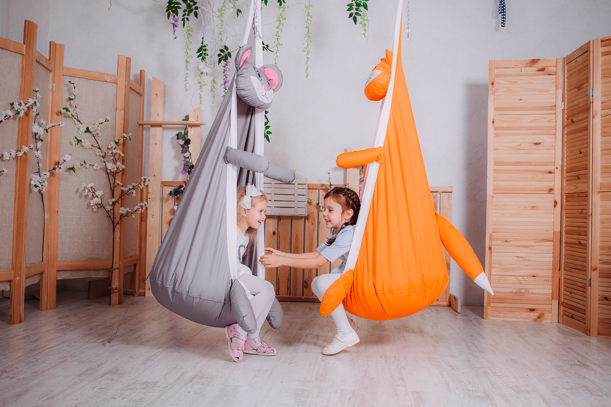 Подвесное кресло-кокон "Мышка" ПОКАЧАЙКА  326706 Серый Santreyd  - Вид №3