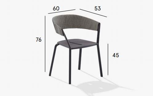 FAST Садовый стул из алюминия и ткани с подлокотниками Ria 7601 - 7602 - Вид №12