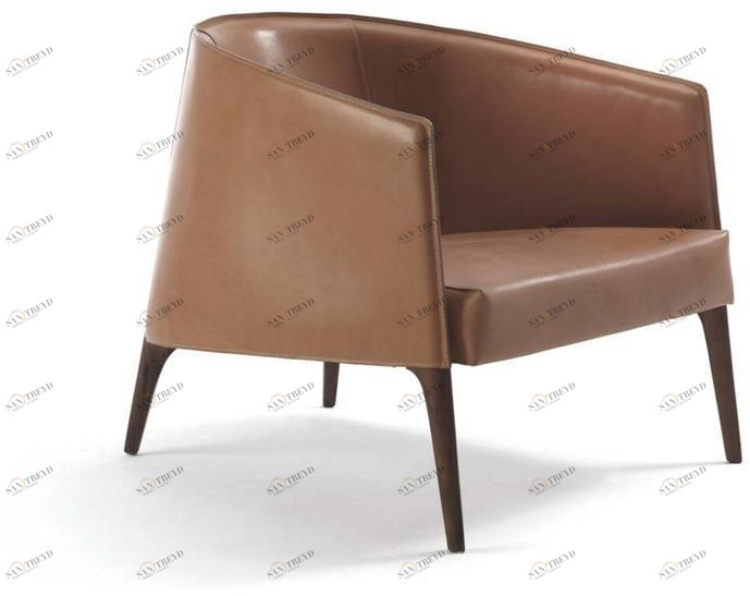 Frigerio Salotti Кожаное кресло с подлокотниками Jackie sun-id-1493816