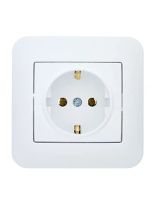 ASTI Розетка с/з ПБТ белая